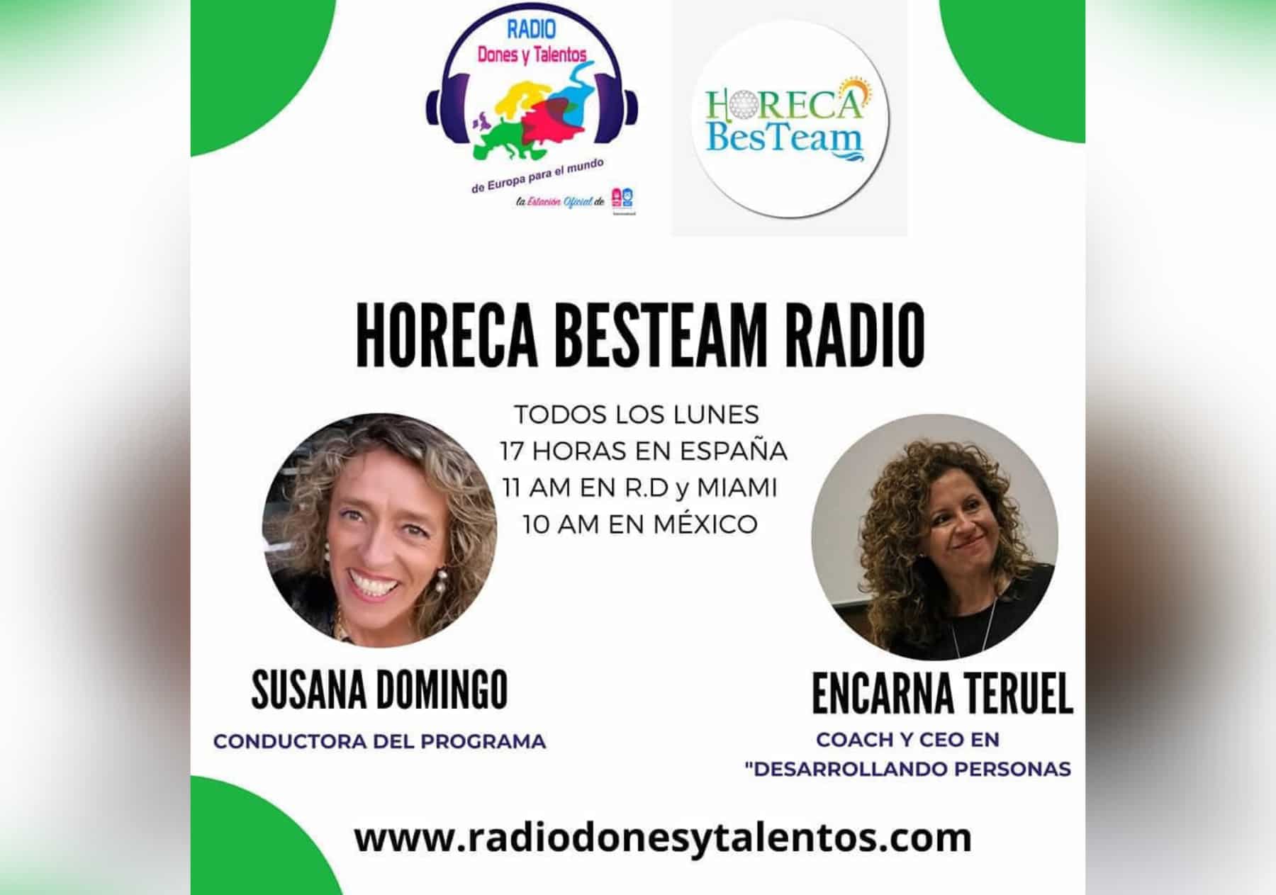 Participamos en Horeca BesTeam Radio, con Susana Domingo.